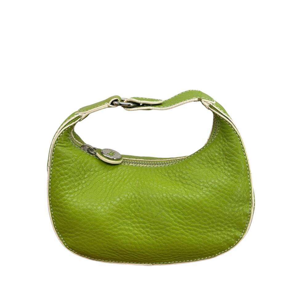 Cole Haan Micro Mini Hobo Bag Lime Green Leather Purse Leather Women's Y2K 90s
